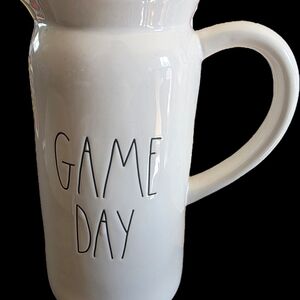 Rae Dunn White "Game Day" Ceramic Pitcher